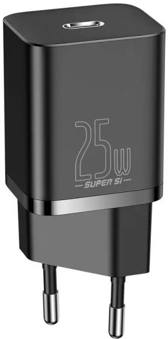 Baseus Incarcator rapid Baseus Super Si, USB-C, 25W, Negru