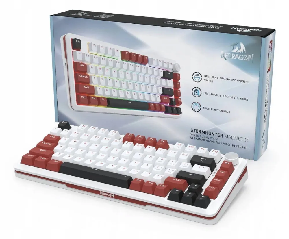 Tastatura Redragon Tastatura Redragon K721WRB-RGB-M Stormhunter, iluminare RGB, design ergonomic