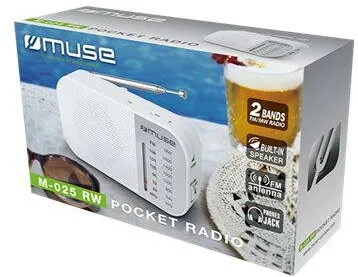MUSE M-025 RW Portable radio, White