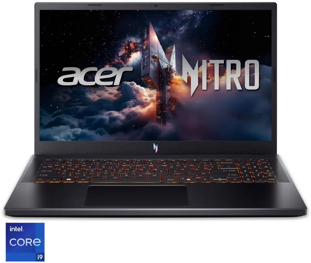 Laptop Acer Laptop Gaming Acer Nitro V 15 ANV15-52-953S cu procesor Intel® Core™ i9-13900H pana la 5.4 GHZ, 15.6" FullHD IPS 165 hz, 32 GB DDR5, 1 TB SSD, NVIDIA® GeForce RTX™ 5060, no OS, Black
