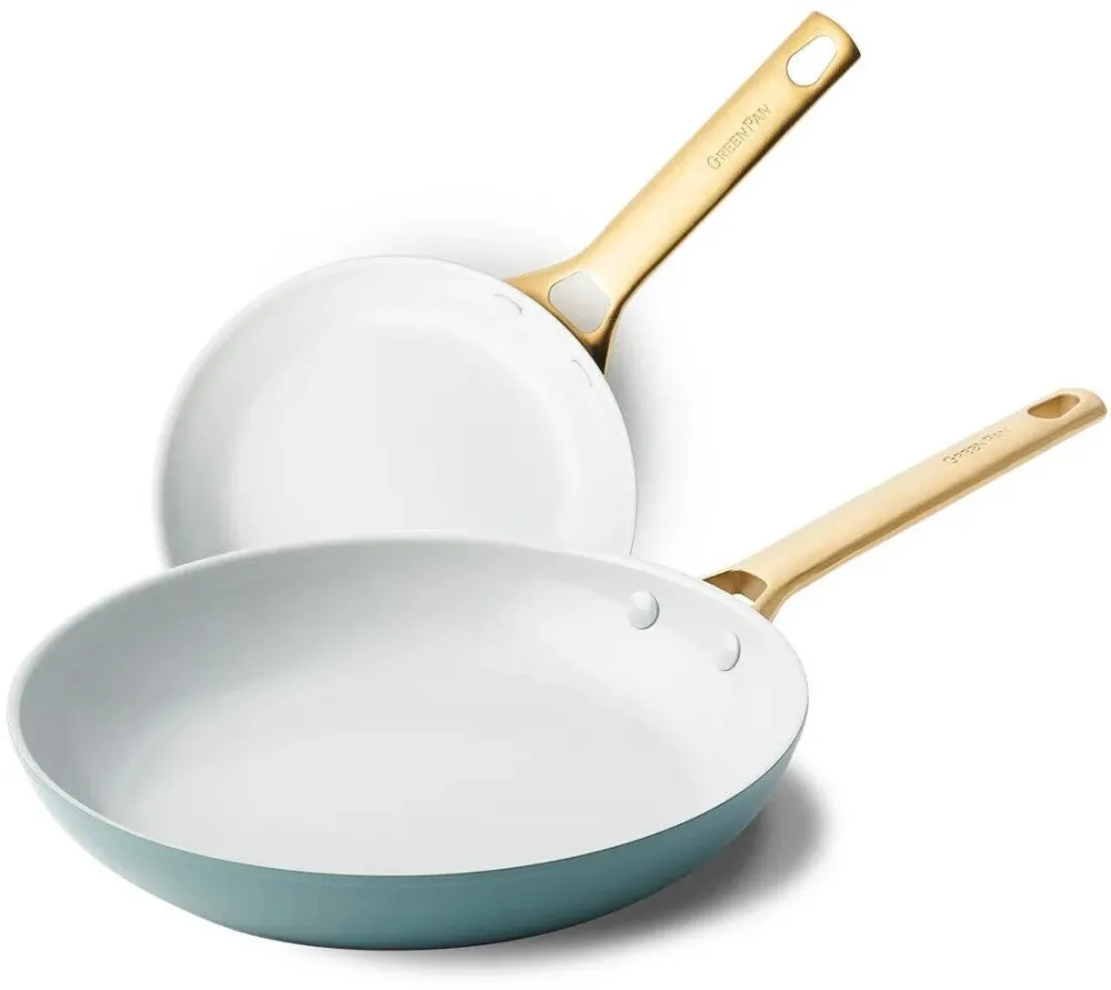 GreenPan Set 2 tigai ceramice Padova Skyblue, GreenPan, Ceramica, Ø 20/28 cm, Alb