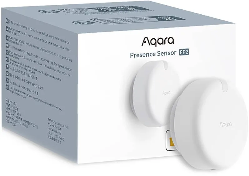 Aqara Senzor de prezenta Aqara FP2 Versiunea UE, PS-S02D, Pozitionarea zonei, precizie ultra-inalta, detectarea mai multor persoane, detectarea caderilor si alerte***, Controlati alte dispozitive prin HomeKit, alb