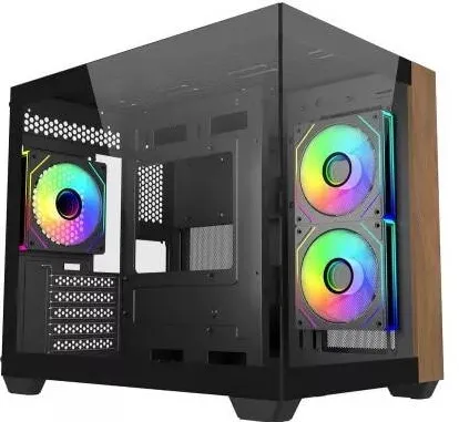 Carcasa PC Cooler Master Carcasa Cooler Master Elite 481 Fara sursa Wood Black