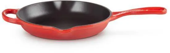 Le Creuset Tigaie, Le Creuset, fonta, 20 cm, rosu/negru