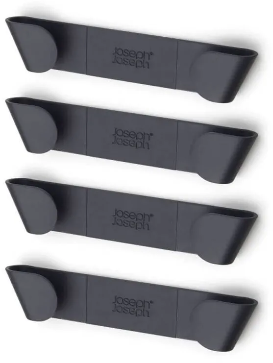 JOSEPH JOSEPH Set 4 organizatoare pentru capace, polipropilena, grafit, 19,2x2,2x3,7cm