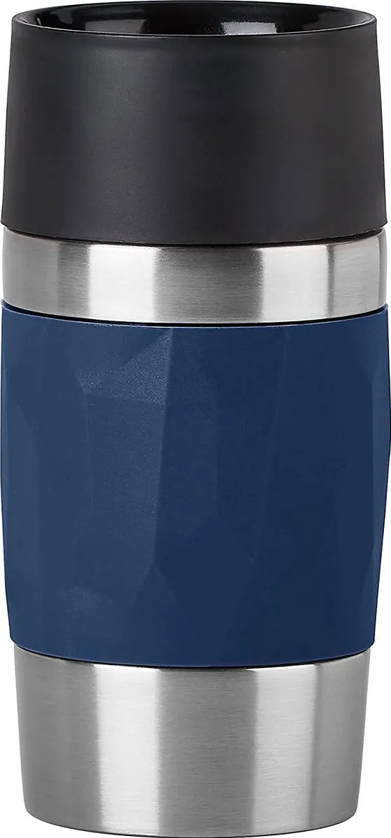 Emsa Travel Mug Compact thermal mug 0.3 liters (dark blue, screw cap)