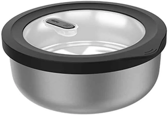 Gefu Set de cutii alimentare Gefu, metalice, 2000ml, rezistente la temperaturi, cu capac
