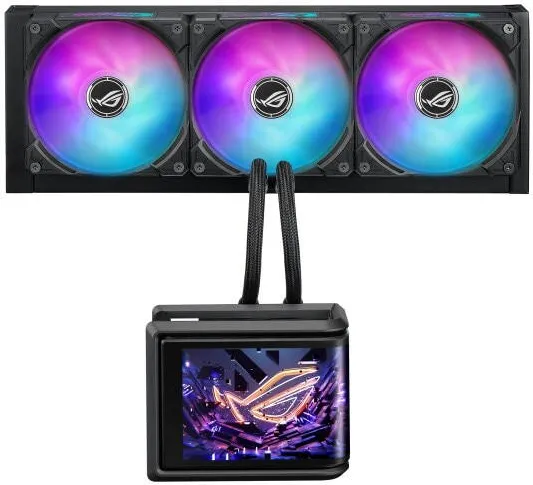 Cooler Asus ROG RYUO IV SLC 360, radiator 360mm, ARGB, display avansat, negru, 90RC0151-B0EAY0