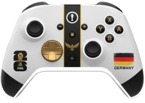 Gamepad DragonShock Controller Wireless DragonShock AURORA+ FIFA WorldCup 26 Germany, Compatibil cu Nintendo Switch 1/2, PC, Mobil Alb/Negru