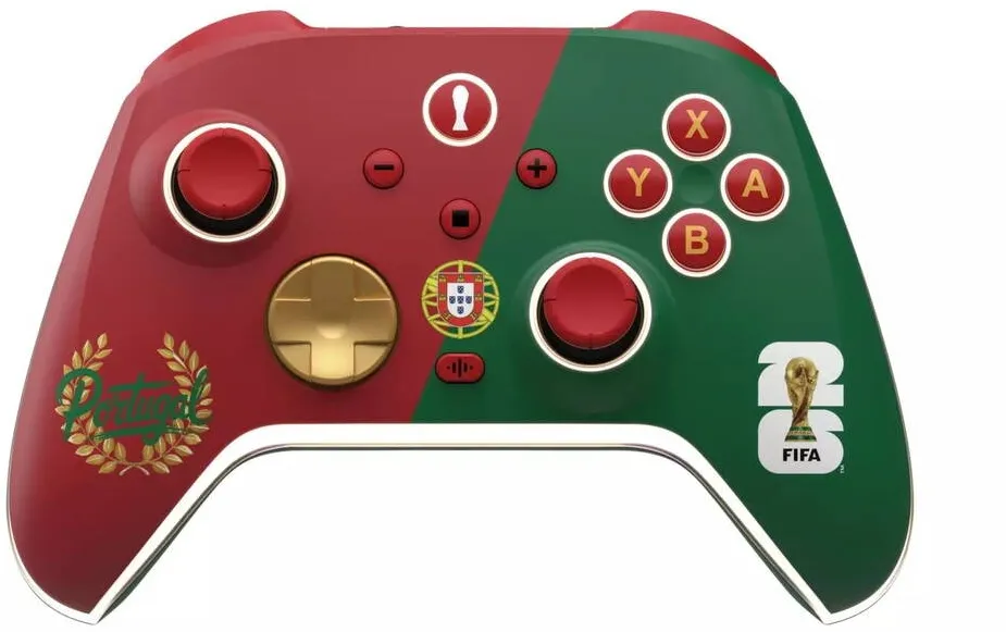 Gamepad DragonShock Controller Wireless DragonShock AURORA+ FIFA WorldCup 26 Portugal, Compatibil cu Nintendo Switch 1/2, PC, Mobil Verde/Rosu