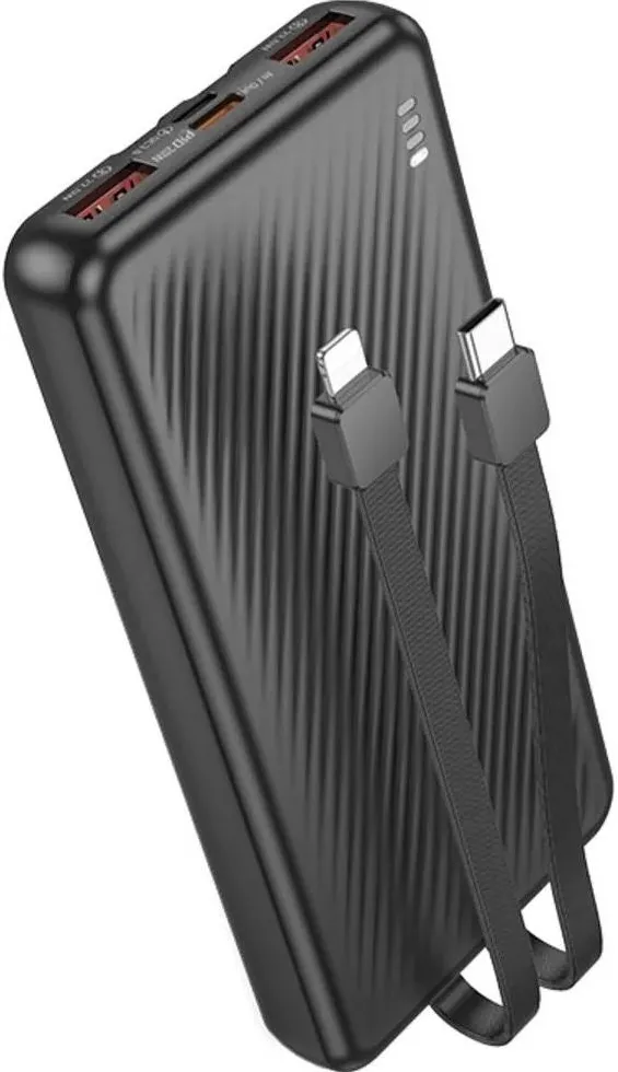 Borofone Power bank Borofone „BJ57”, 10000mAh, 22.5W, 2 x USB, 1 x USB Type-C, 1 x Micro USB, total 2A, negru
