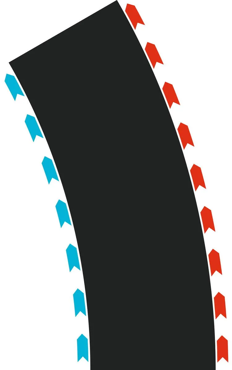 Sine Carrera HYBRID Curves Radius 30°, racetrack two modules