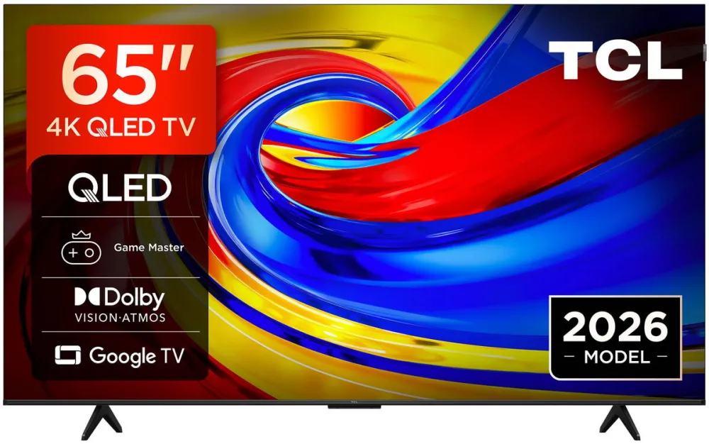Televizor TCL QLED 65P7L, 164 cm, Smart Google TV, 4K Ultra HD, Clasa E (Model 2026)