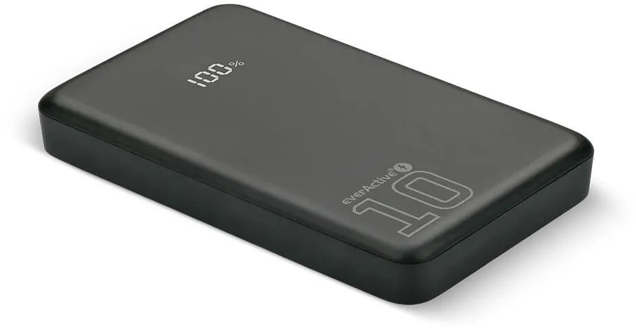 everActive Powerbank 10 000mAh, 1x USB, 2x USB-C, 20W, QC4+, LCD screen, black