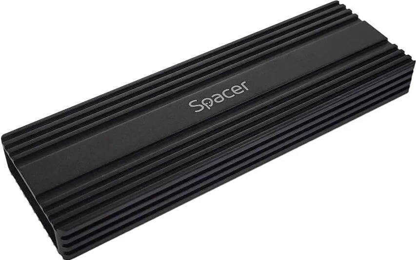 Rack Spacer Rack extern SPACER, pentru SSD M.2 PCIe NVME, interfata PC USB 3.1 Type C, Striat, aluminiu, negru