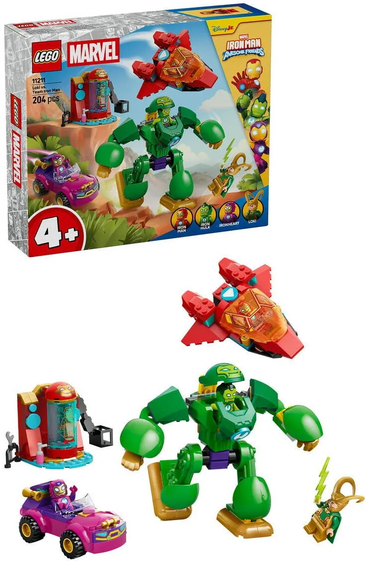 LEGO Disney Junior - Marvel Loki vs Echipa lui Iron Man 11211, 204 piese
