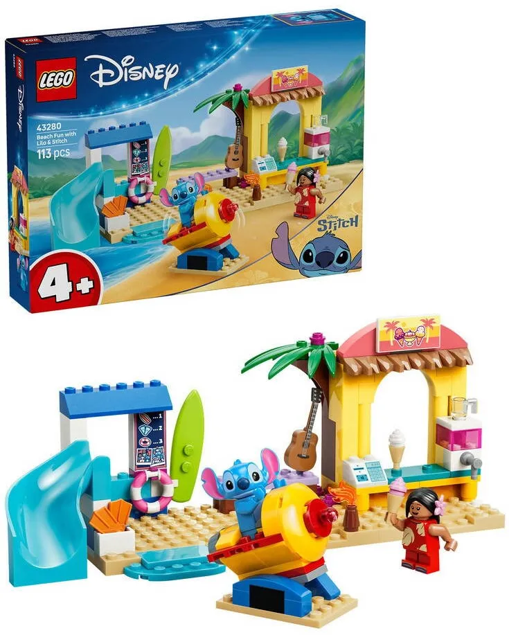 LEGO Disney Classic - Distractie pe plaja cu Lilo si Stitch 43280, 113 piese