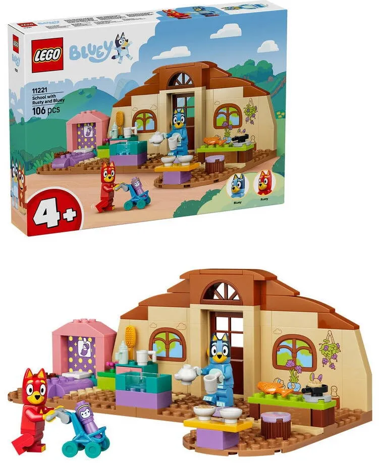 LEGO Bluey - La scoala cu Rusty si Blue 11221, 106 piese