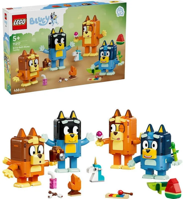 LEGO Bluey - Familia lui Blue din caramizi 11217, 466 piese