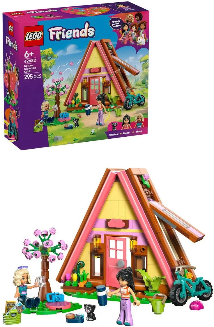 LEGO Set de constructie Friends Glamping la cabana 42682, 295 piese