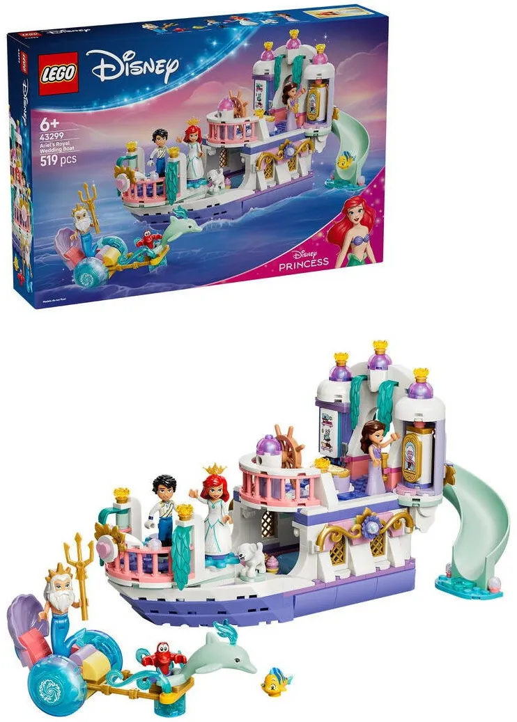 LEGO Disney Princess - Barca nuntii regale a lui Ariel 43299, 519 piese