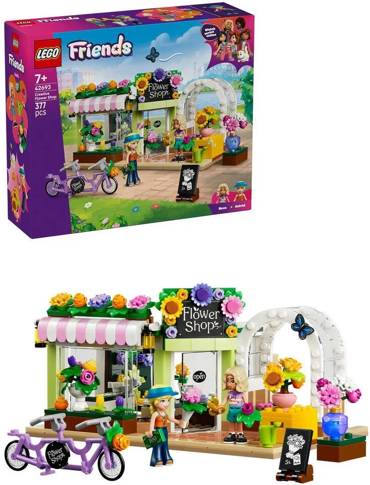 LEGO Set de constructie Friends Florarie creativa 42693, 377 piese