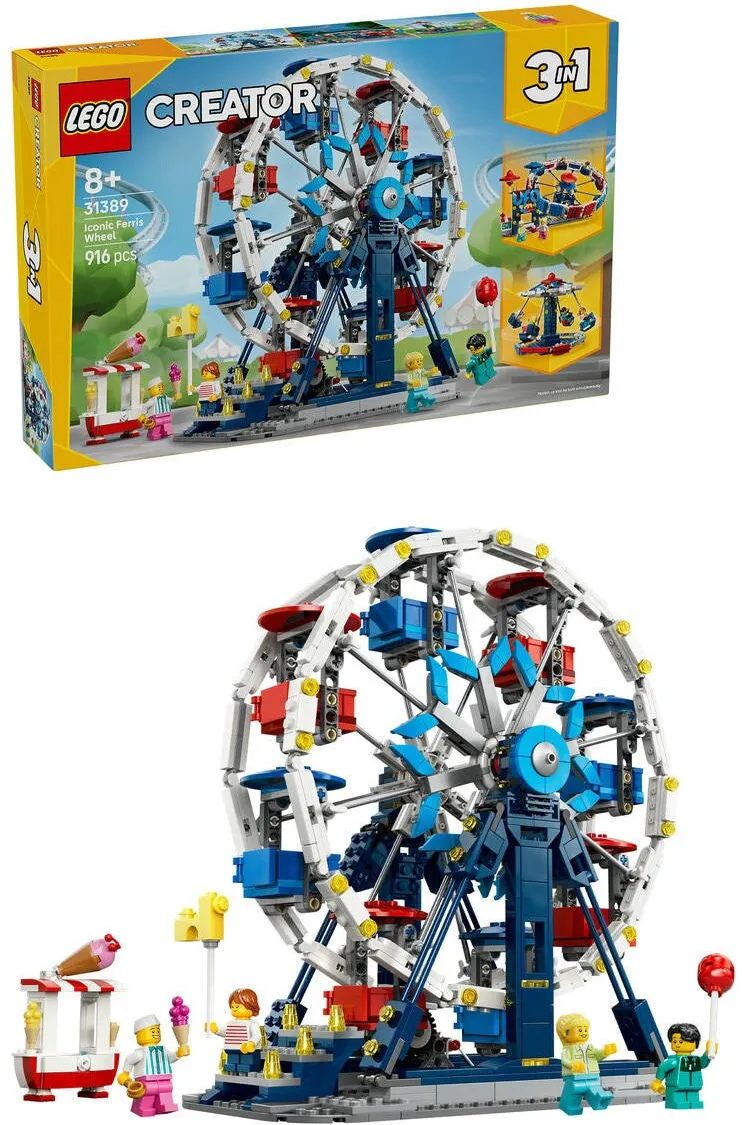LEGO Set de constructie Creator 3 in 1 Roata Ferris emblematica 31389, 916 piese