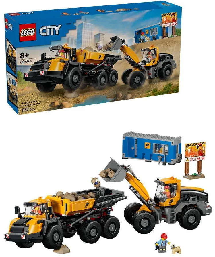 LEGO City - Camion basculant si incarcator frontal 60494, 1132 piese
