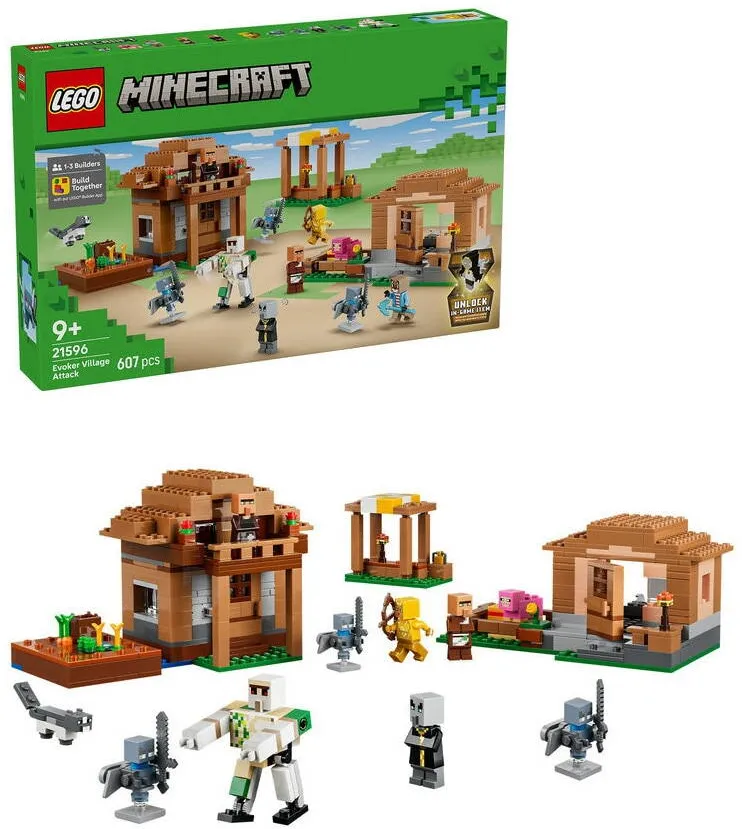 LEGO Minecraft - Atacul Evocatorilor asupra satului 21596, 607 piese