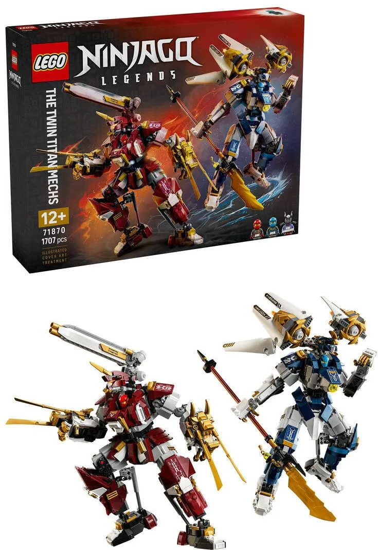 LEGO NINJAGO - Robotii Titan gemeni 71870, 1707 piese