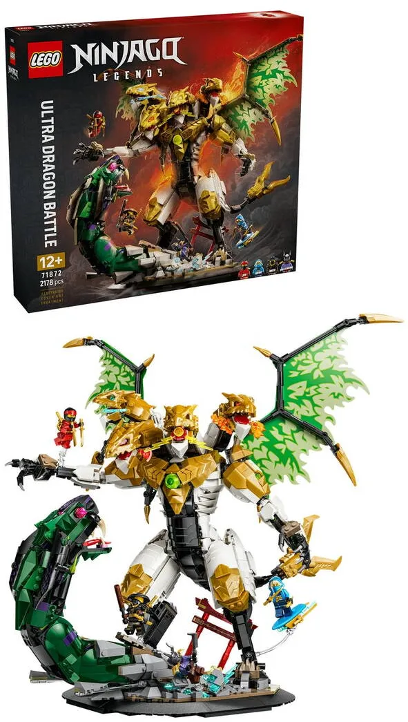 LEGO NINJAGO - Impresionanta batalie a dragonului 71872, 2178 piese