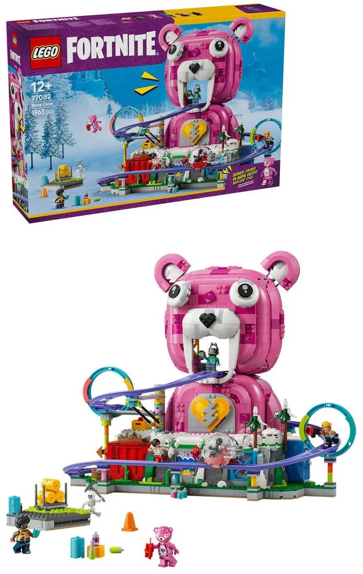 LEGO Set de constructie Fortnite Rave Cave 77082, 1963 piese
