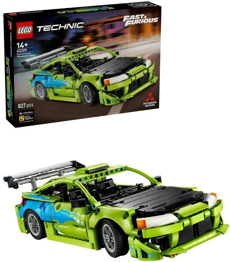 LEGO Technic - Masina Mitsubishi Eclipse din Fast and Furious 42229, 827 piese