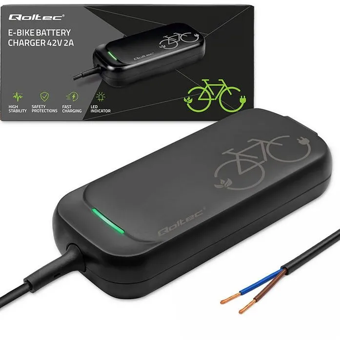 Incarcator pentru bicicleta electrica QOLTEC 36 V / 42 V 2 A fara mufa