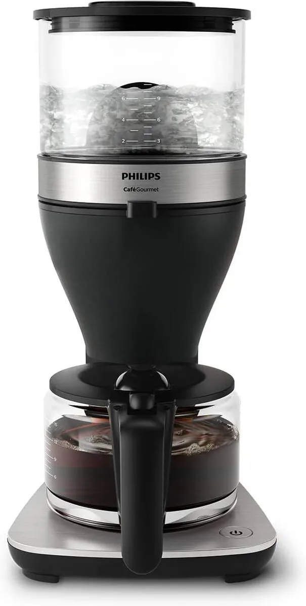 Cafetiera Philips Aparat de Cafea cu filtru Philips HD5416/60, Capacitate 1.25 L, Pana la 15 Cesti, Negru/Argintiu