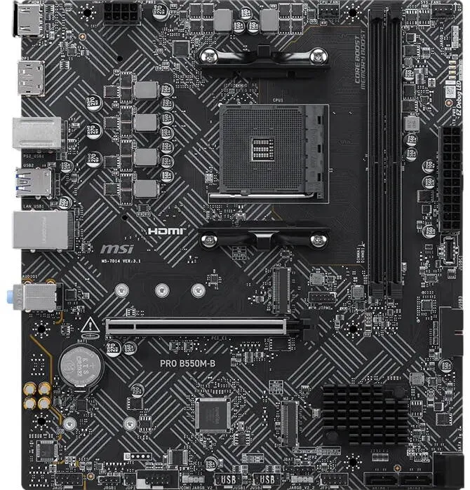 Placa de Baza MSI PRO B550M-B, Socket AM4, DDR4, Negru