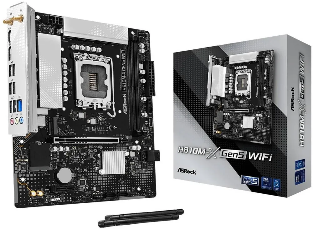 Placa de Baza ASRock H810M-X GEN5 WIFI Płyta Główna mATX (HDMI/DP)