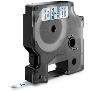 Dymo D1 6mm black/clear labels 43610
