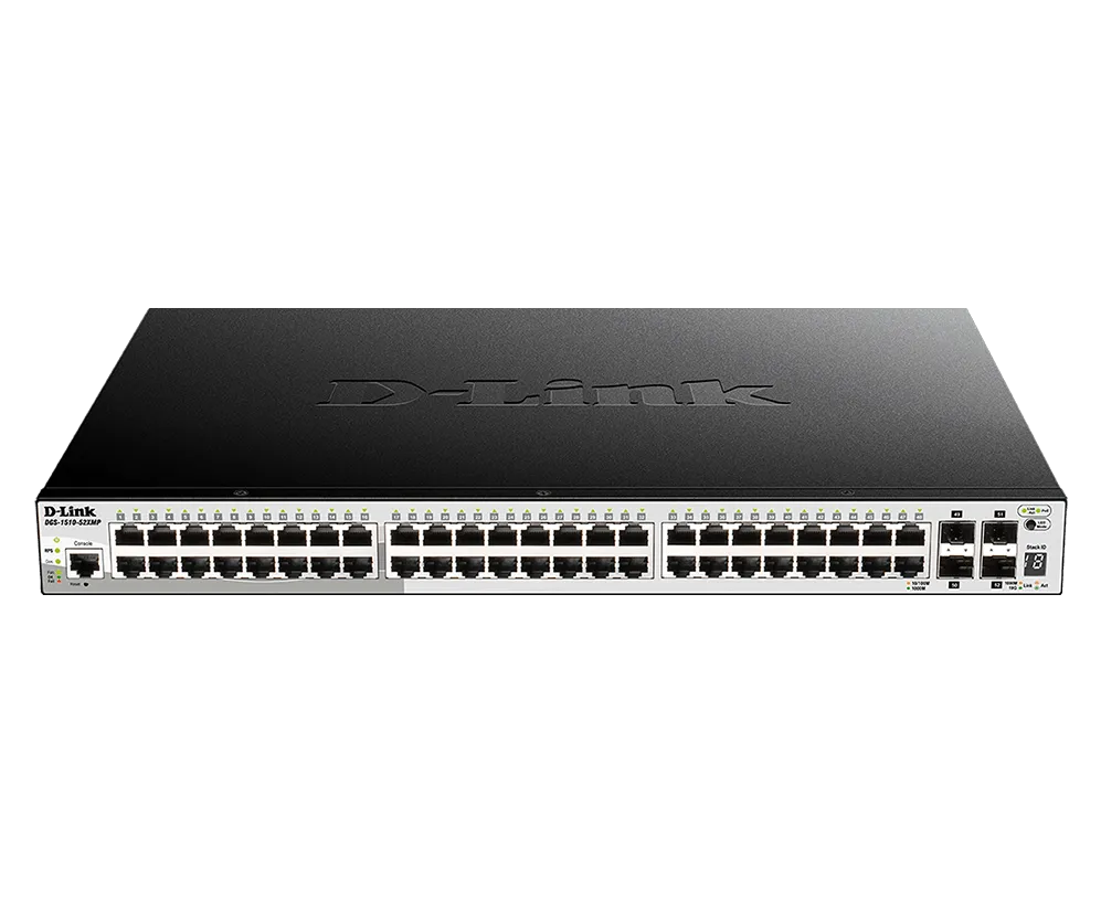 Switch D-Link 52-PORT SMART POE+ GIGABIT STACKABLE 4X SFP+