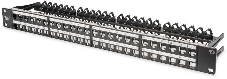 Patchpanel Assmann 1HE 48-Port Cat6a ecranat Negru