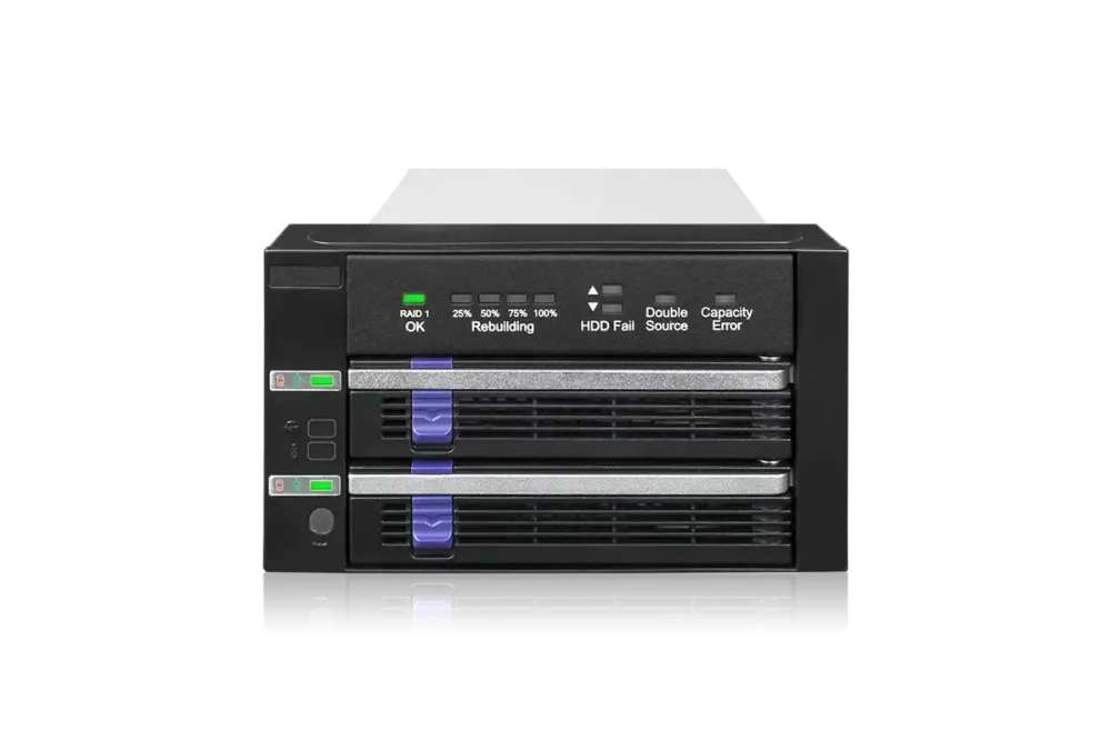 Accesoriu Icy Box FatCage 2x 2.5"/3.5" SATA HDD/SSD RAID 1 in 2x 5.25" bay