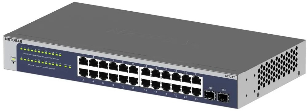 Netgear GS724Tv6 Managed Gigabit (GS724T-600EUS) 26P