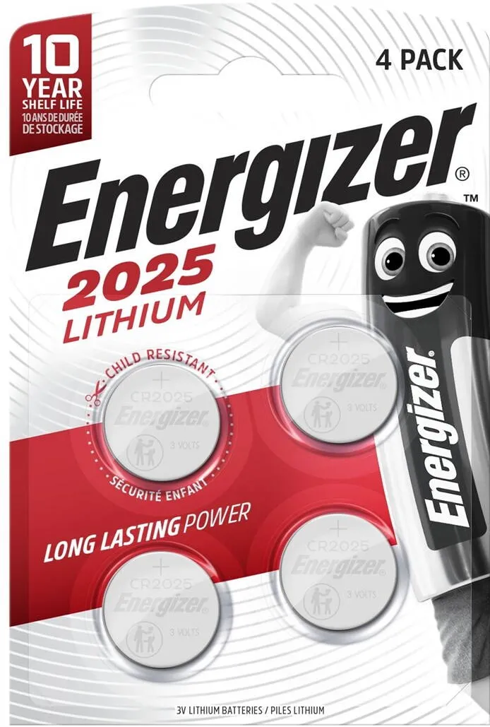 ENERGIZER Batteries specialized CR2025 4 pieces