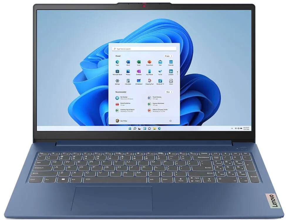 Laptop Lenovo IdeaPad Slim 3 15IRU8 i3-1315U 15.6" FHD IPS 300nits AG 8GB LPDDR5-4800 SSD512 Intel UHD Graphics 47Wh Win11 Abyss Blue