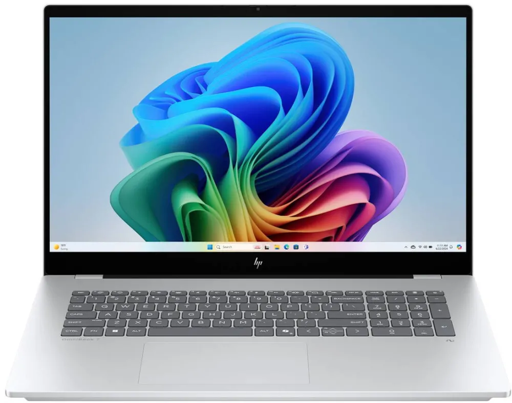 Laptop HP HP OmniBook 7 Next Gen AI 17-DC0073CL Copilot+ PC Intel Core Ultra 7 258V Laptop 43.9 cm (17.3") Full HD touchscreen 32 GB LPDDR5x-SDRAM 1 TB SSD NVIDIA GeForce RTX 4050 Wi-Fi 6E (802.11ax) Windows 11 Home Silver New Repack/Repacked