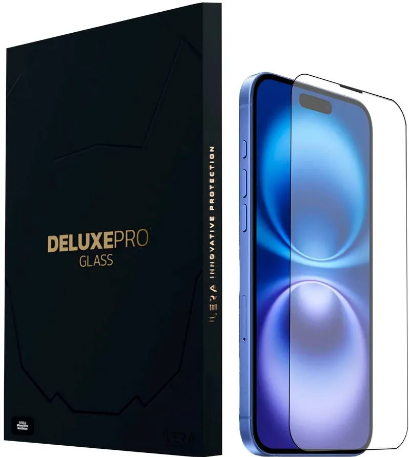 iLera Folie protectie iLera DeLuxe pentru iPhone 16 Pro, efect privat, rezistenta sporita, transparenta