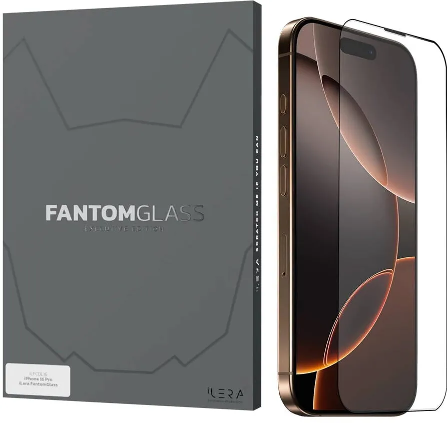 iLera Folie protectie iLera Fantom Glass pentru iPhone 16 Pro, transparent, tehnologie NoSCRATCH, dimensiuni specifice