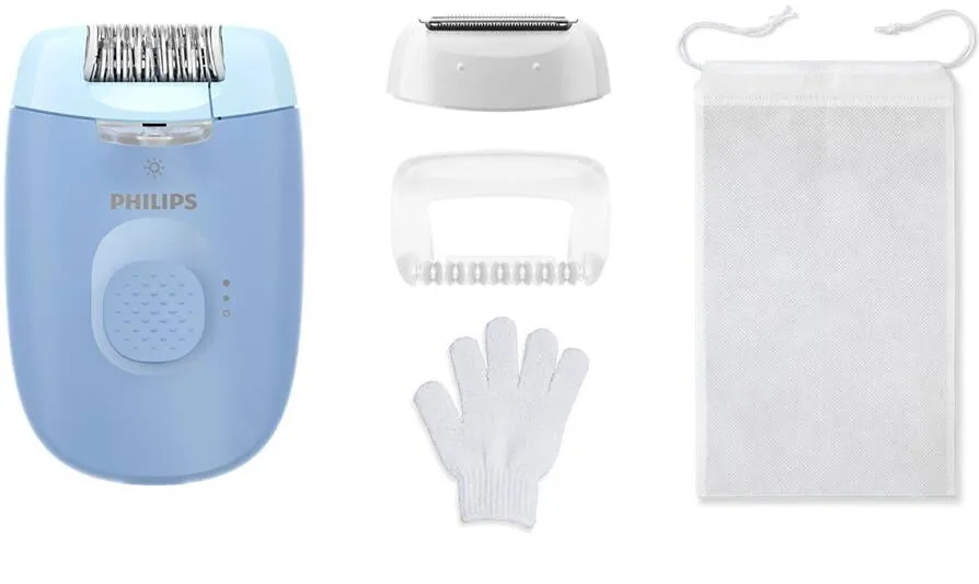 Philips BRE247/00 Series 4000 Epilator, Corded, Blue