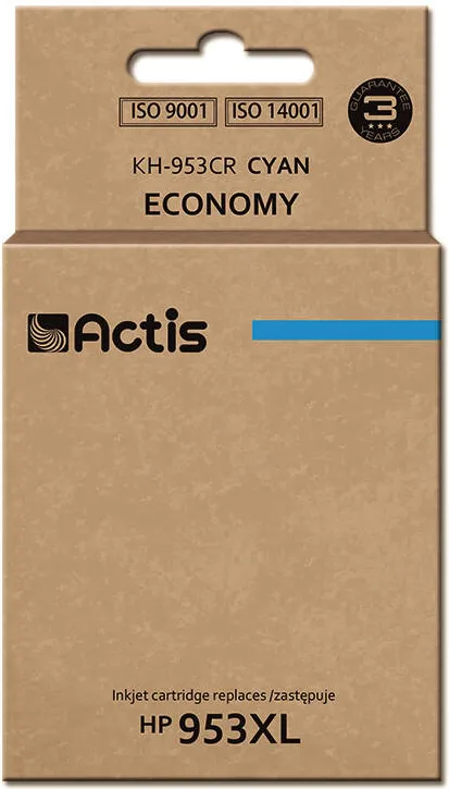 Cartus Imprimanta ACTIS Compatibil KH-953CR for HP printer; HP 953XL F6U16AE replacement; Premium; 25 ml; cyan