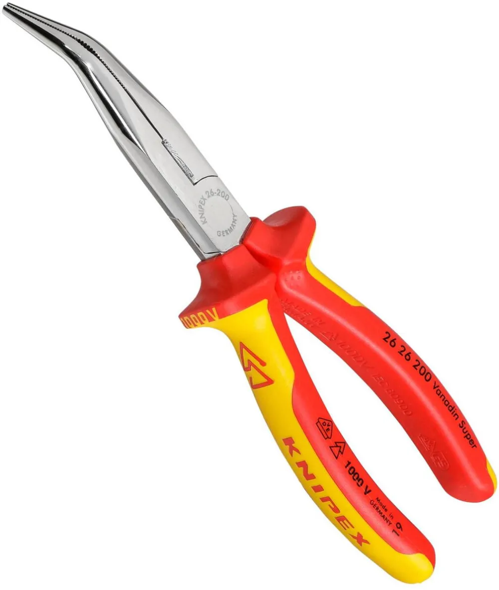 KNIPEX Snipe Nose Side Cutting Pliers chrome plated 200 mm